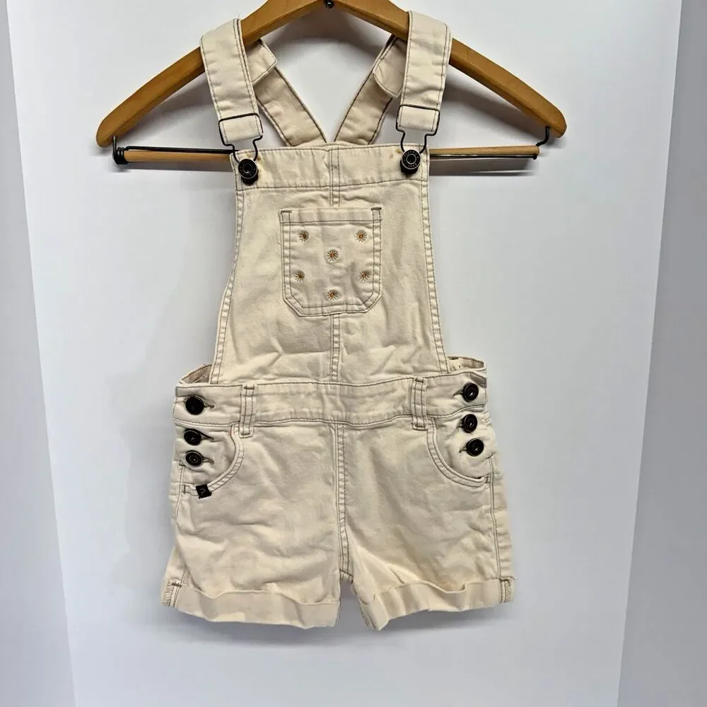 Vintage Pietro By Piers Magic Dreams Girls Size 10 Cream Daisy Shortalls